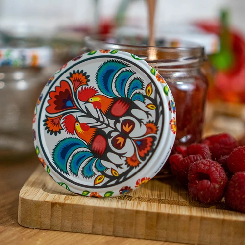 Kozarec TO 370 ml s barvnim pokrovčkom fi82/6- 6 kos. - 12