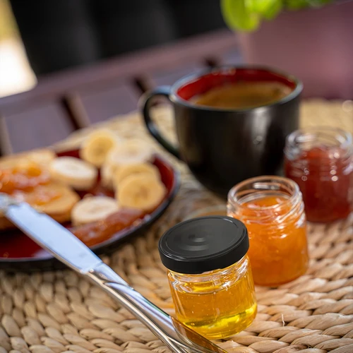 Kozarec TO 40 ml s črnim pokrovčkom fi 43 - 10 kos. - 11