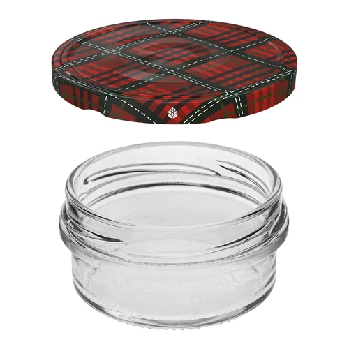 Kozarec TO 65 ml z barvnim pokrovčkom fi66 - 6 kosov. - 2