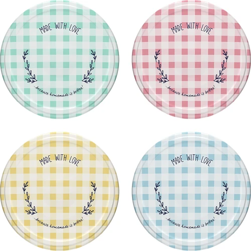 Kozarec TO 65 ml z barvnim pokrovčkom fi66 - 6 kosov. - 5