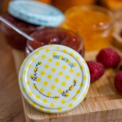 Kozarec TO 65 ml z barvnim pokrovčkom fi66 - 6 kosov. - 10