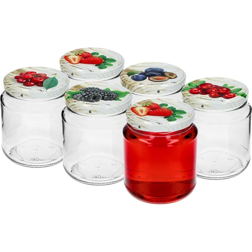 Kozarec TO, grubasek 580ml z barvnim pokrovom fi82/6, 6 kosov. - 3