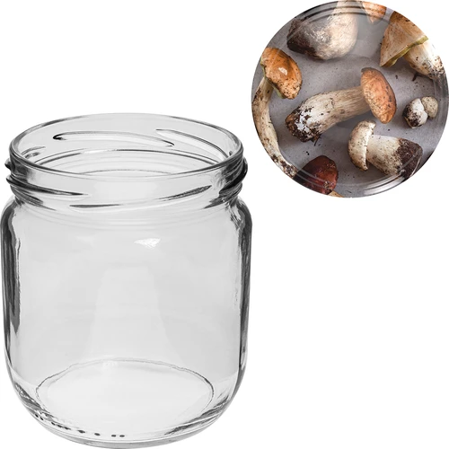 Kozarec TO Gurken 425 ml s barvnim pokrovčkom fi 82/6 - 6 kos. - 8