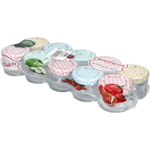 Kozarec twist-off 30 ml z barvnim pokrovčkom fi 43 - 10 kos. - 2