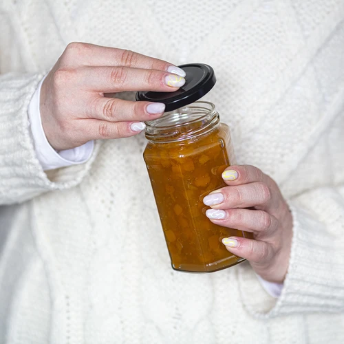 Kozarec twist-off 385 ml s črnim pokrovčkom fi 63, 6 kosov. - 8