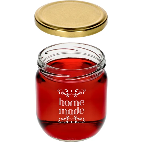 Kozarec Twist-off 425 ml s potiskom »Home Made« in pokrovčkom, 3 kosi. - 5