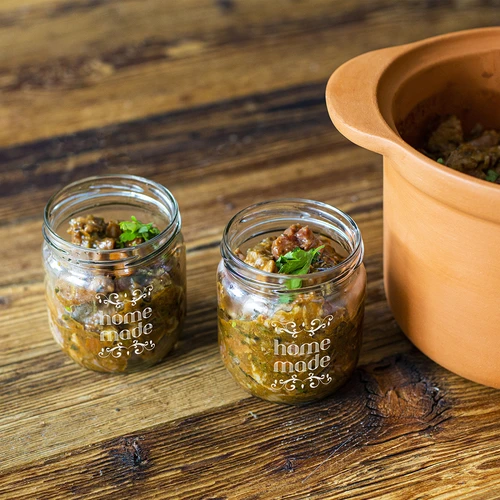 Kozarec Twist-off 425 ml s potiskom »Home Made« in pokrovčkom, 3 kosi. - 7