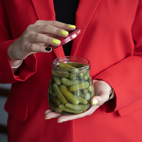 Kozarec twist-off 500 ml "Obrnjena amfora" s bordo pokrovčkom fi 82/6, 6 kosov. - 10