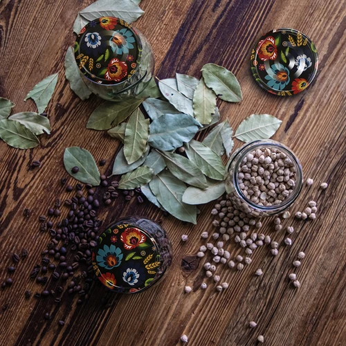 Kozarec twist-off 500 ml "Obrnjena amfora" z barvnim pokrovčkom fi 82/6, 6 kos. - 13