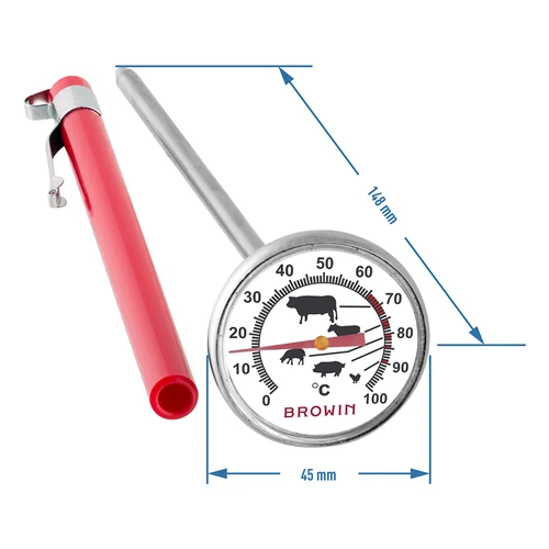 Kuhinjski termometer z grafiko (0 °C do +100 °C) 12,5 cm - 2