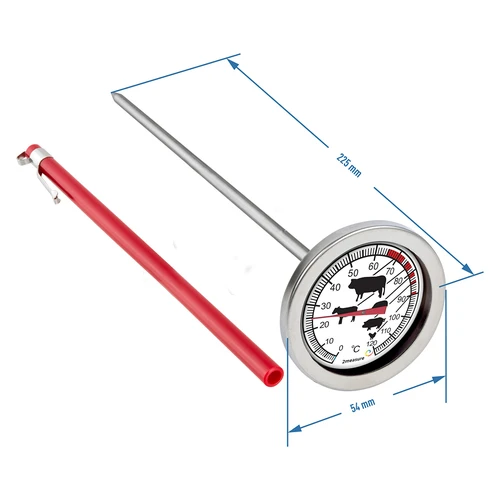 Kuhinjski termometer z grafiko (0 °C do +120 °C) 21,0 cm - 2
