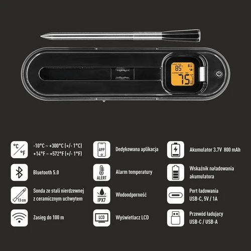 Kulinarni termometer z brezžično sondo Bluetooth - 6