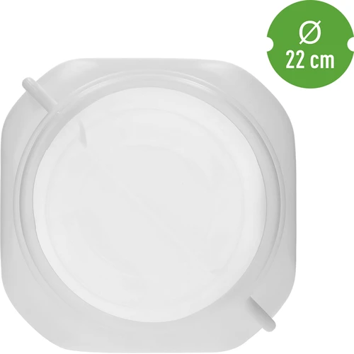 Kvadratni sod 30 L, bel, z ročaji, Sterk - 5