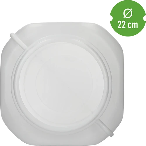Kvadratni sod 40 L, bel, z ročaji, Sterk - 5