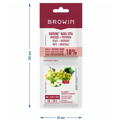 Kvasovke Bayanus + hranilo - bela in rosé vina - 3