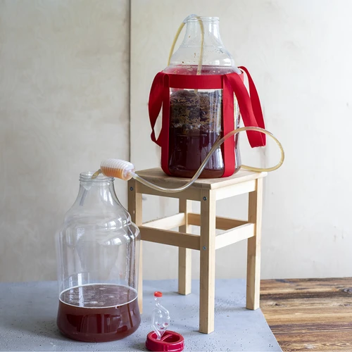 Lahek, nerazbiten balon za vino s trakovi za prenašanje, 15 L - 15