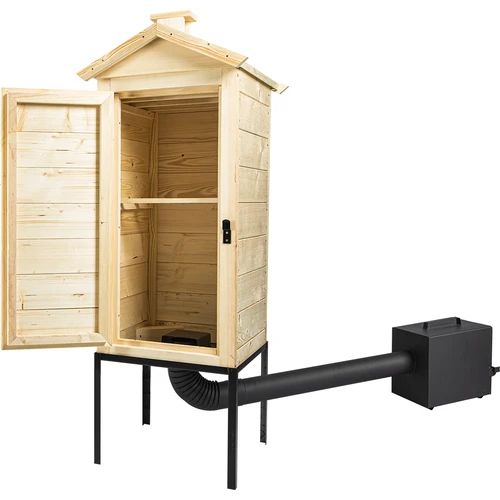 Lesena prekajevalnica 100 cm, s kuriščem - 3