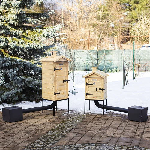 Lesena prekajevalnica 100 cm, s kuriščem - 13