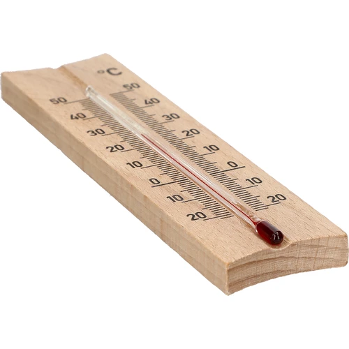 Leseni sobni termometer (-20 do +50°C), svetlo rjava, 15 cm - 4