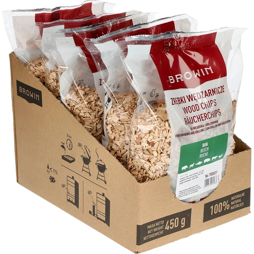 Lesni sekanci za dimljenje (100 % bukev) razred 2 - 450g X5