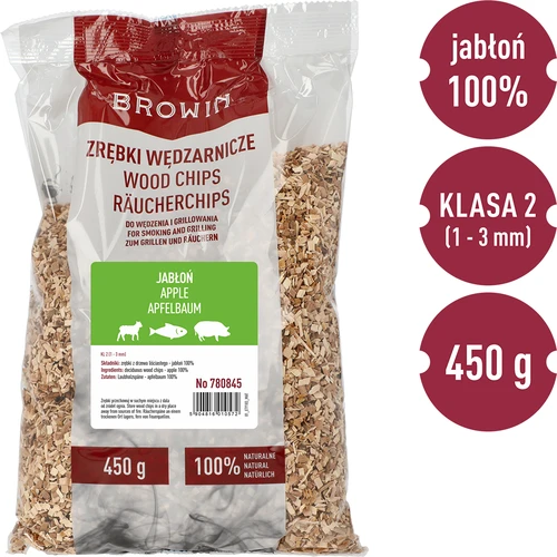 Lesni sekanci za prekajevanje in žar, JABLANA – 450 g, 2. razred - 2