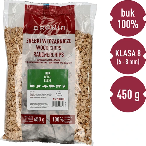 Lesni sekanci za prekajevanje/pečenje na žaru, bukovi, 450 g, razred 8 - 3