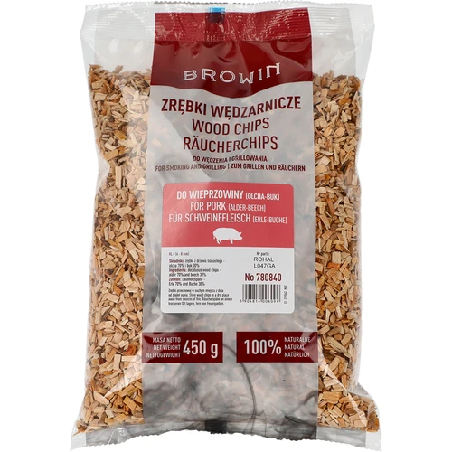 Lesni sekanci za prekajevanje/peko na žaru, 70 % jelša + 30 % bukev, 450 g, razred 8