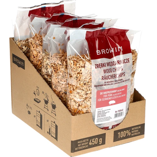 Lesni sekanci za prekajevanje/peko na žaru, 70 % jelša + 30 % bukev, 450 g, razred 8 - 2