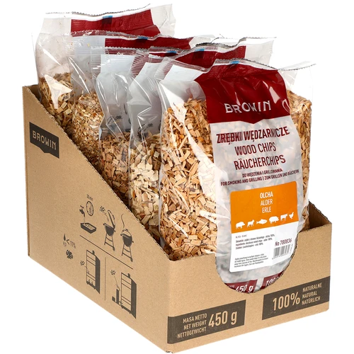 Lesni sekanci za prekajevanje/peko na žaru, jelša, 450 g, razred 8 - 2