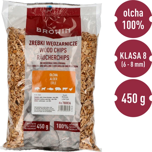 Lesni sekanci za prekajevanje/peko na žaru, jelša, 450 g, razred 8 - 3