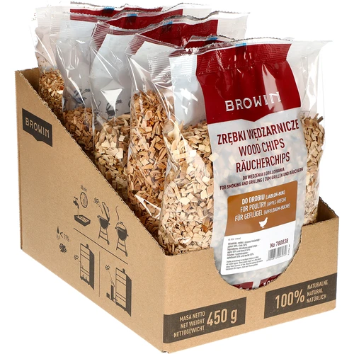 Lesni sekanci za prekajevanje/žar, 50% jablana + 50% bukev, 450 g, razred 8 - 2