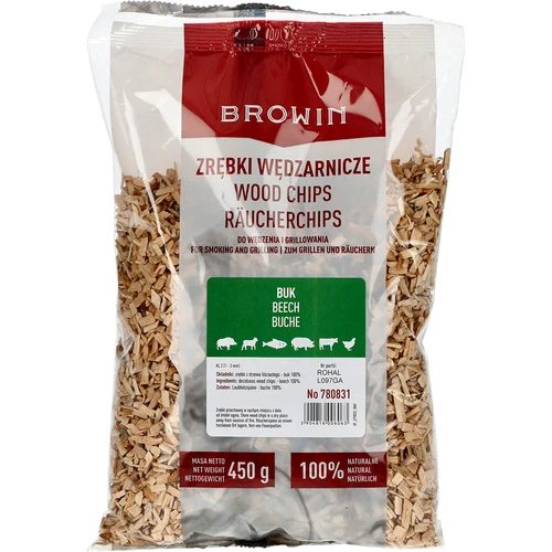 Lesni sekanci za prekajevanje/žar, bukev, 450 g, razred 2