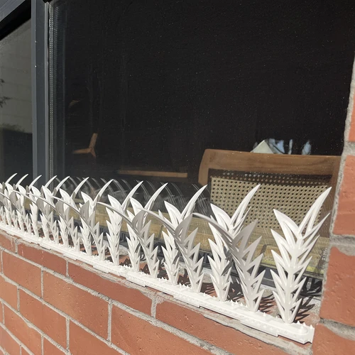 Letvice s konicami za odganjanje ptic, okrasne, bele - iz plastike, 6 kosov - 11