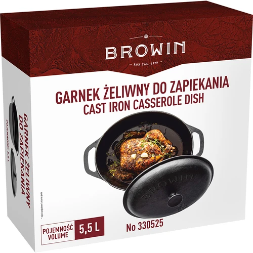 Litoželezni lonec za peko v pečici, 5,5 L - 6