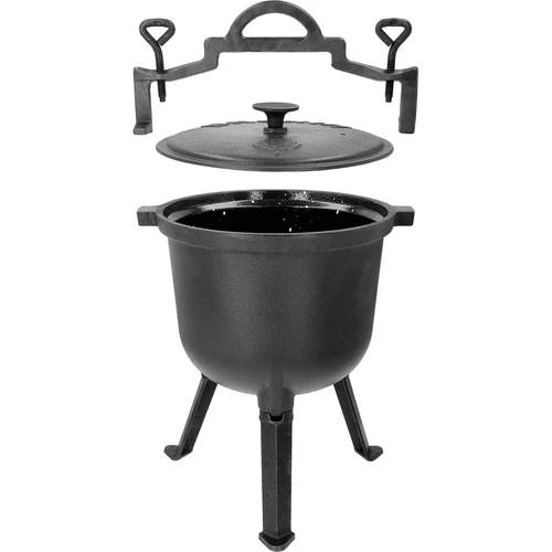 Litoželezni lovski kotliček z emajlirano notranjostjo, 8 l - 2