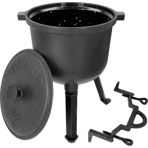 Litoželezni lovski kotliček z emajlirano notranjostjo, 8 l - 3