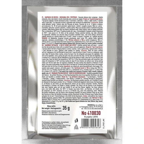 Marinada za svinjski bočnik - mešanica zelišč in začimb, 35 g - 2