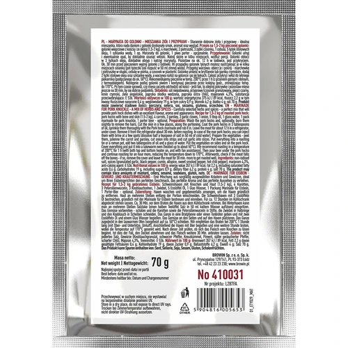 Marinada za svinjsko kračo - mešanica zelišč in začimb, 70 g - 2
