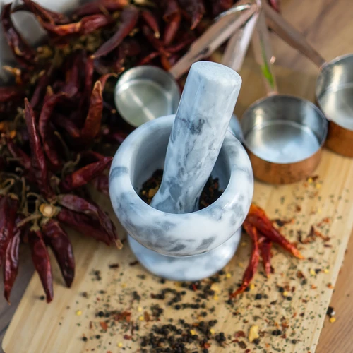 Marmornat kuhinjski terilnik, siv, Ø 10,5 cm - 11