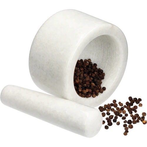 Marmorni kuhinjski možnar, bel, Ø 10 cm - 9