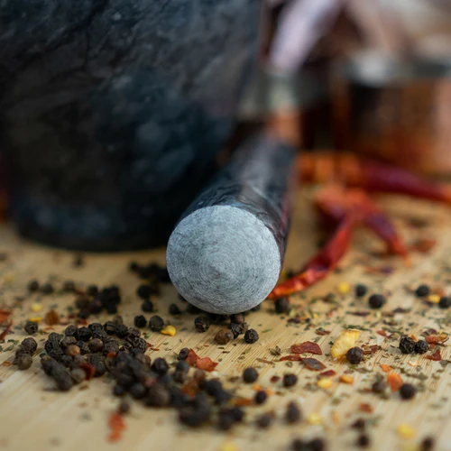 Marmorni kuhinjski možnar, črn, Ø 10,5 cm - 12