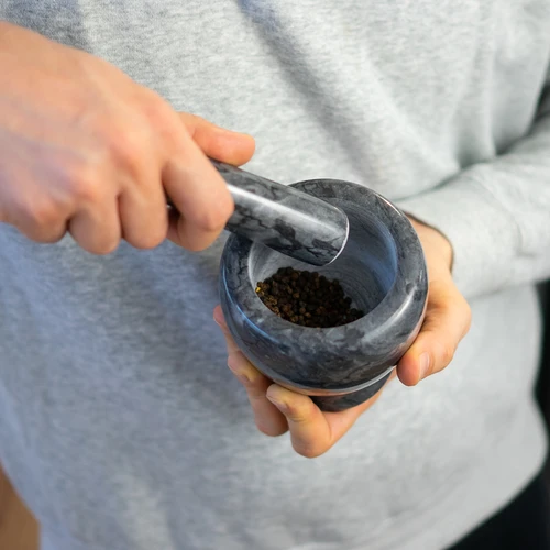 Marmorni kuhinjski možnar, črn, Ø 10,5 cm - 13