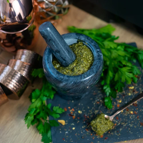 Marmorni kuhinjski možnar, črn, Ø 10,5 cm - 14