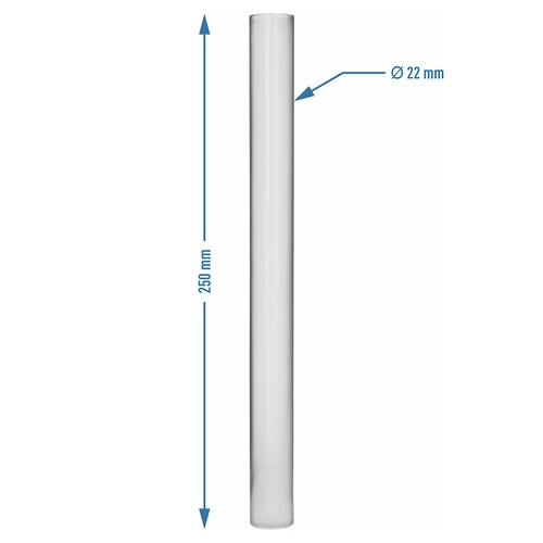 Merilni valj iz plastike za uporabo z merilniki tekočin, 25 cm - 3