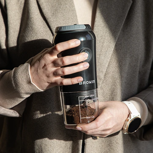 Mlinček za kavo - električni, z mlevnimi kamni, s kavnim pripravljalnikom in lončkom - 15