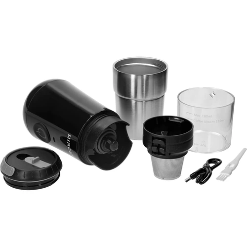 Mlinček za kavo - električni, z mlevnimi kamni, s kavnim pripravljalnikom in lončkom - 6