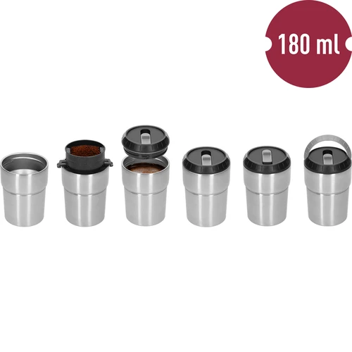 Mlinček za kavo - električni, z mlevnimi kamni, s kavnim pripravljalnikom in lončkom - 9