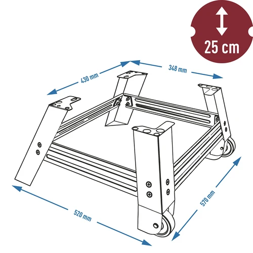 Mobilno podnožje za prekajevalnik dragON 330275 - 6
