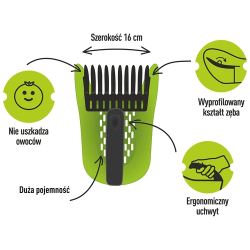 Nabiralnik za drobne sadeže, zelen, iz plastike - 7