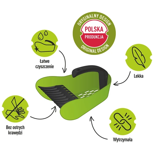 Nabiralnik za drobne sadeže, zelen, iz plastike - 8